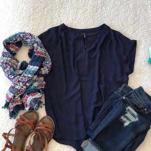 Maurice’s Chiffon Top & scarf. Top plus size 1